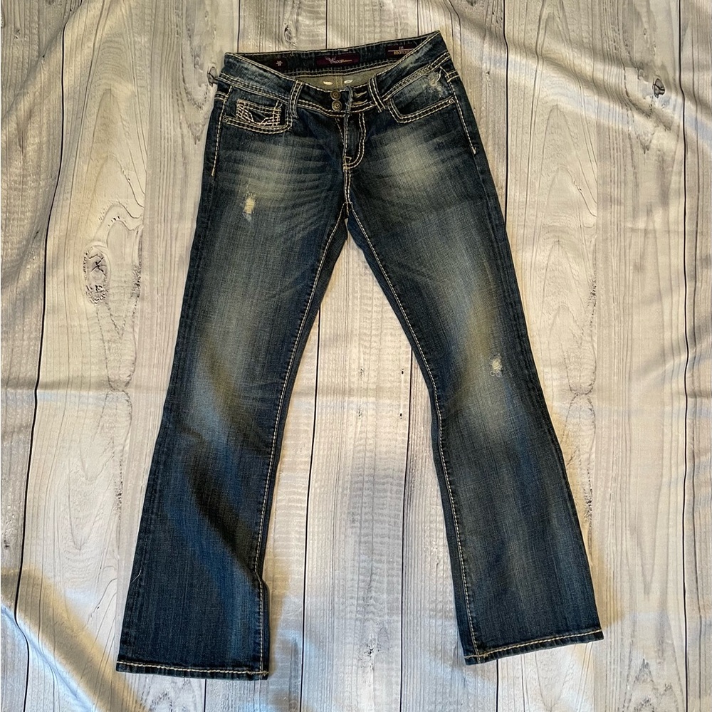 Vigoss Women's Boot Cut Jeans - Dark Blue
